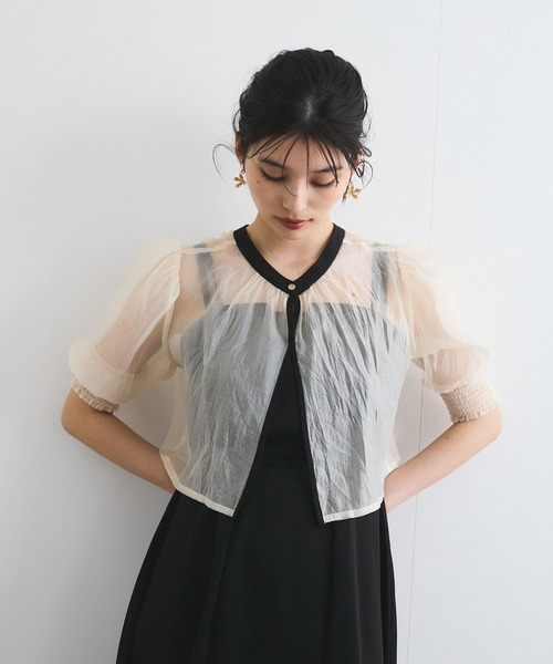 VIS(ビス)の「【VIS DRESS】【3WAY】シアートップスセットキャミドレス(ワンピース・レディース・ブラウン系その他/ブラック・FREE)」の6枚目の写真
