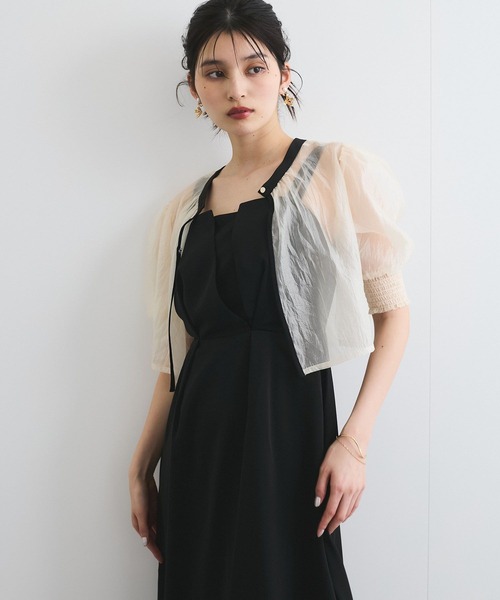 VIS(ビス)の「【VIS DRESS】【3WAY】シアートップスセットキャミドレス(ワンピース・レディース・ブラウン系その他/ブラック・FREE)」の8枚目の写真