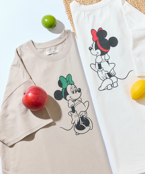 FREAK'S STORE（フリークスストア）の「限定展開　別注/Minnie Mouse/ミニーマウス　半袖 Tシャツ（Tシャツ/カットソー・レディース・オレンジ/オフホワイト/スミクロ/ライトベージュ・LARGE/SMALL/MEDIUM）」の11枚目の写真