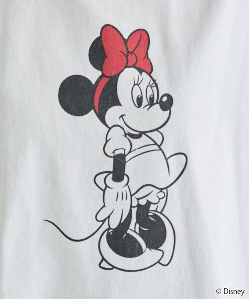 FREAK'S STORE（フリークスストア）の「限定展開　別注/Minnie Mouse/ミニーマウス　半袖 Tシャツ（Tシャツ/カットソー・レディース・オレンジ/オフホワイト/スミクロ/ライトベージュ・LARGE/SMALL/MEDIUM）」の17枚目の写真