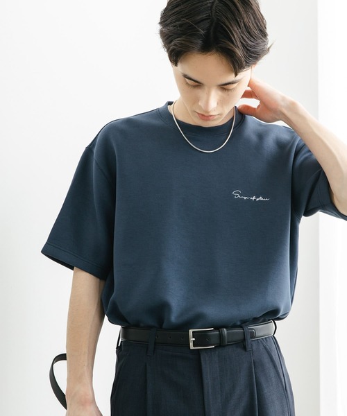 SENSE OF PLACE by URBAN RESEARCH(センスオブプレイスバイアーバンリサーチ)の「『一部WEB限定カラー』『ユニセックス』シシュウダンボールポンチショートスリーブTシャツ(Tシャツ/カットソー・メンズ・ネイビー/ホワイト系その他/ライトグレー/ブラック/ライトベージュ/チャコールグレー/ホワイト/ブルー系その他/ブルー/ブラウン・MEDIUM/LARGE)」の10枚目の写真