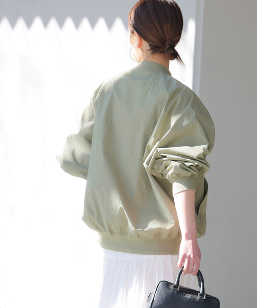 JOURNAL STANDARD relume(ジャーナルスタンダード レリューム)の「《追加2》ウォッシャブルナイロンタッサーMA-1(MA-1・レディース・ベージュ/ネイビー/カーキ・FREE)」の9枚目の写真