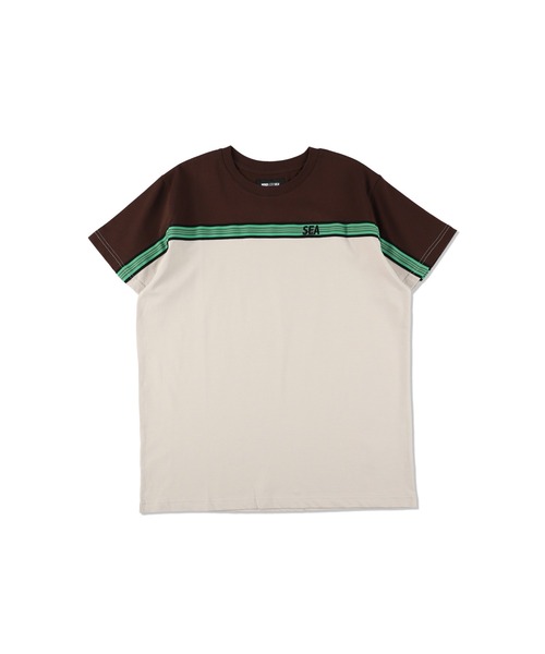 WIND AND SEA（ウィンダンシー）の「Switched Border S/S Tee（Tシャツ/カットソー・メンズ・ネイビー/チャコール/ブラウン・XL/M/L）」の12枚目の写真
