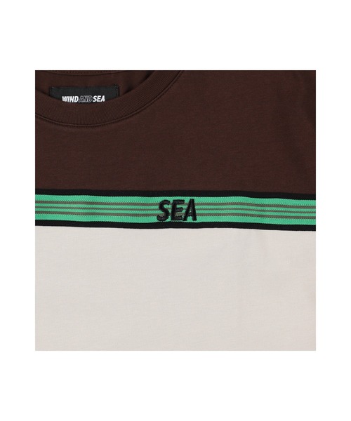 WIND AND SEA（ウィンダンシー）の「Switched Border S/S Tee（Tシャツ/カットソー・メンズ・ネイビー/チャコール/ブラウン・XL/M/L）」の10枚目の写真