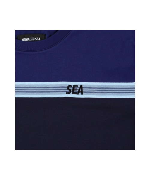 WIND AND SEA（ウィンダンシー）の「Switched Border S/S Tee（Tシャツ/カットソー・メンズ・ネイビー/チャコール/ブラウン・XL/M/L）」の4枚目の写真
