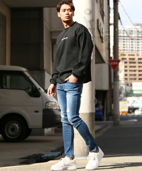 LUXSTYLE(ラグスタイル)の「ダメージストレッチデニムパンツ(デニムパンツ・メンズ・ブルー・L)」の20枚目の写真