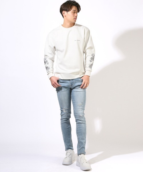 LUXSTYLE(ラグスタイル)の「ダメージストレッチデニムパンツ(デニムパンツ・メンズ・ブルー・L)」の18枚目の写真