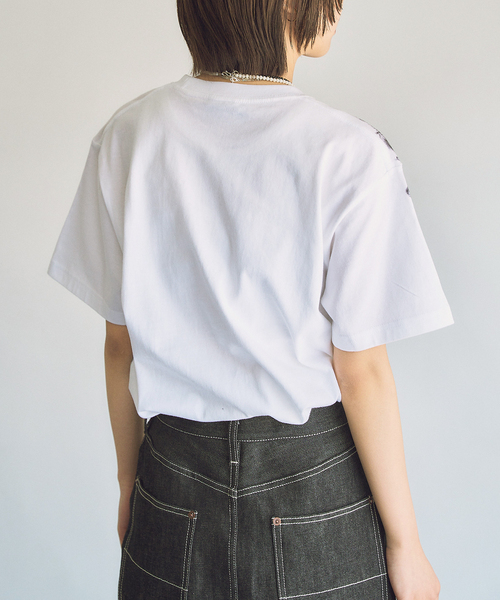 ２色セットHARDY NOIR ホワイト 半袖細リブTシャツ Hロゴ刺繍 Owl T-shirt(M Black): YOHJI YAMAMOTO｜WILDSIDE YOHJI