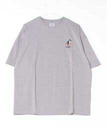 ワンポイント刺繍 ワイドTシャツ 吸水速乾 UVカット