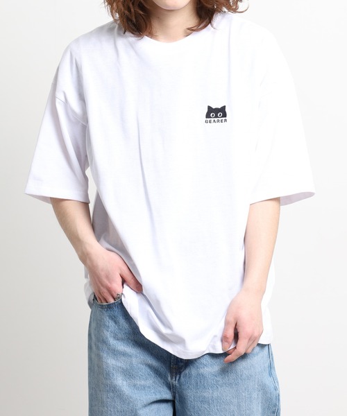 FUNALIVE(ファンアライブ)の「ワンポイント刺繍 ワイドTシャツ 吸水速乾 UVカット(Tシャツ/カットソー・メンズ・サーモンピンク/ホワイト/ミント/スミクロ/ネイビー/イエロー/ホワイト系その他2/ダークグリーン/ブルー/グレイッシュベージュ/ブラック系その他2/ブラック/ブラック系その他3/ホワイト系その他4/ブラック系その他5/ブラック系2/ブラック系4/ブラック系その他7/ホワイト系その他3/ブラック系その他4/ブラック系その他6/ブラック系1/ブラック系3/ホワイト系その他5/ブラック系5/ブラック系6/ブラック系7/ホワイト系その他6/ホワイト系その他7/ホワイト系1/グレー系1/ダークグリーン系1/ブラック系/ホワイト系2/ブラック系8/ホワイト系/ブラック系9/グレー系2/グレー系3/ホワイト系3・M/LL/L)」の4枚目の写真