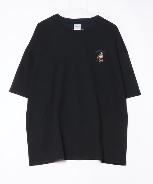 FUNALIVE(ファンアライブ)の「ワンポイント刺繍 ワイドTシャツ 吸水速乾 UVカット(Tシャツ/カットソー・メンズ・サーモンピンク/ホワイト/ミント/スミクロ/ネイビー/イエロー/ホワイト系その他2/ダークグリーン/ブルー/グレイッシュベージュ/ブラック系その他2/ブラック/ブラック系その他3/ホワイト系その他4/ブラック系その他5/ブラック系2/ブラック系4/ブラック系その他7/ホワイト系その他3/ブラック系その他4/ブラック系その他6/ブラック系1/ブラック系3/ホワイト系その他5/ブラック系5/ブラック系6/ブラック系7/ホワイト系その他6/ホワイト系その他7/ホワイト系1/グレー系1/ダークグリーン系1/ブラック系/ホワイト系2/ブラック系8/ホワイト系/ブラック系9/グレー系2/グレー系3/ホワイト系3・M/LL/L)」の15枚目の写真