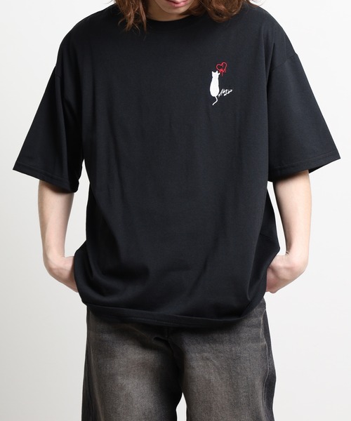 FUNALIVE(ファンアライブ)の「ワンポイント刺繍 ワイドTシャツ 吸水速乾 UVカット(Tシャツ/カットソー・メンズ・サーモンピンク/ホワイト/ミント/スミクロ/ネイビー/イエロー/ホワイト系その他2/ダークグリーン/ブルー/グレイッシュベージュ/ブラック系その他2/ブラック/ブラック系その他3/ホワイト系その他4/ブラック系その他5/ブラック系2/ブラック系4/ブラック系その他7/ホワイト系その他3/ブラック系その他4/ブラック系その他6/ブラック系1/ブラック系3/ホワイト系その他5/ブラック系5/ブラック系6/ブラック系7/ホワイト系その他6/ホワイト系その他7/ホワイト系1/グレー系1/ダークグリーン系1/ブラック系/ホワイト系2/ブラック系8/ホワイト系/ブラック系9/グレー系2/グレー系3/ホワイト系3・M/LL/L)」の20枚目の写真