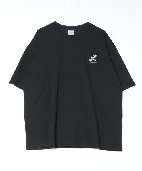 FUNALIVE(ファンアライブ)の「ワンポイント刺繍 ワイドTシャツ 吸水速乾 UVカット(Tシャツ/カットソー・メンズ・サーモンピンク/ホワイト/ミント/スミクロ/ネイビー/イエロー/ホワイト系その他2/ダークグリーン/ブルー/グレイッシュベージュ/ブラック系その他2/ブラック/ブラック系その他3/ホワイト系その他4/ブラック系その他5/ブラック系2/ブラック系4/ブラック系その他7/ホワイト系その他3/ブラック系その他4/ブラック系その他6/ブラック系1/ブラック系3/ホワイト系その他5/ブラック系5/ブラック系6/ブラック系7/ホワイト系その他6/ホワイト系その他7/ホワイト系1/グレー系1/ダークグリーン系1/ブラック系/ホワイト系2/ブラック系8/ホワイト系/ブラック系9/グレー系2/グレー系3/ホワイト系3・M/LL/L)」の13枚目の写真