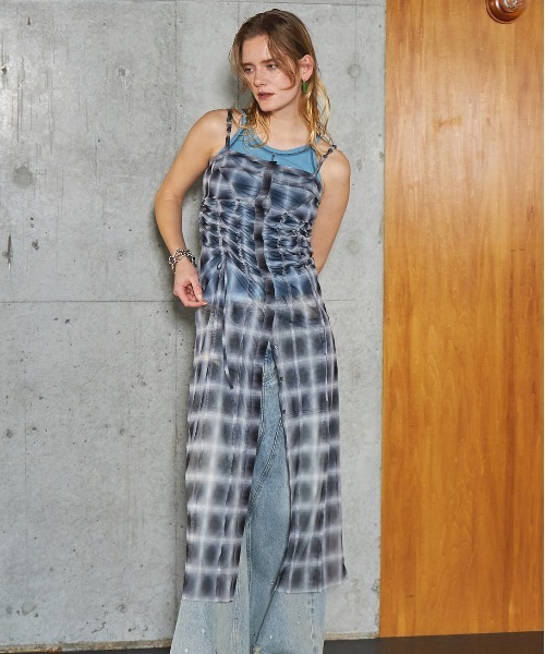 MAISON SPECIALシースルーチェックレイヤーワンピース MAISON SPECIAL（メゾンスペシャル）の「See-through Plaid Layered