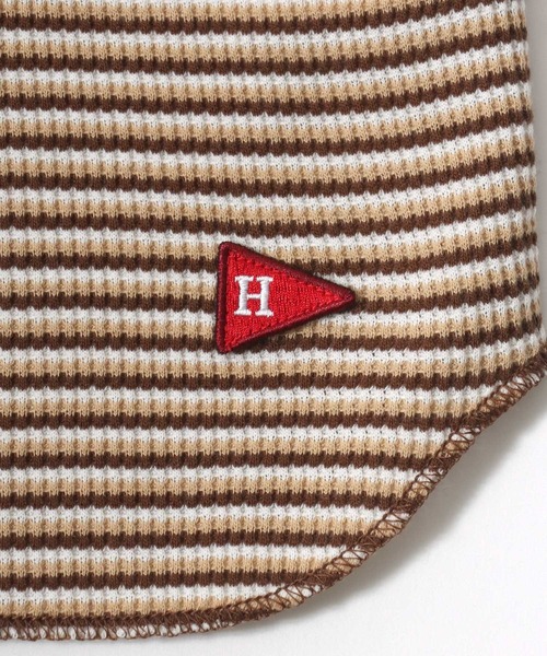 Healthknit（ヘルスニット）の「Healthknit（ヘルスニット）ボーダーワッフルサーマル ヘンリーネックタンクトップ レディース（タンクトップ・レディース・ブラウン/グリーン/ブルー・M）」の19枚目の写真