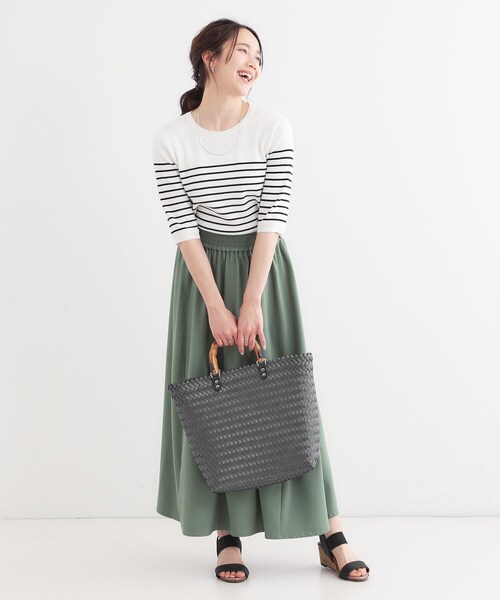 SHOO・LA・RUE（シューラルー）の「雑材風メッシュトートバッグ（トートバッグ・レディース・ダークブラウン/ブラック・00）」の13枚目の写真