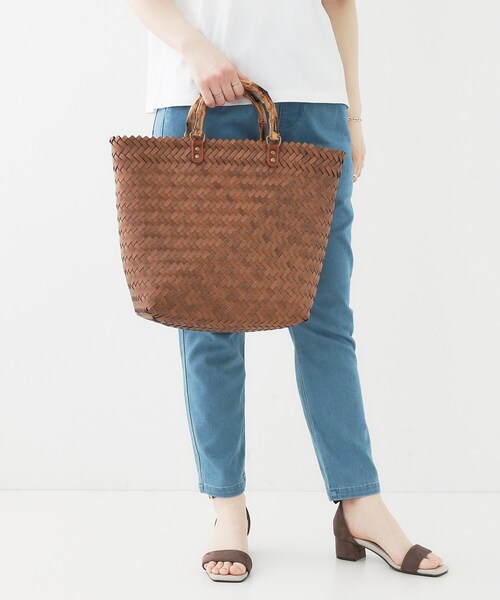 SHOO・LA・RUE（シューラルー）の「雑材風メッシュトートバッグ（トートバッグ・レディース・ダークブラウン/ブラック・00）」の12枚目の写真