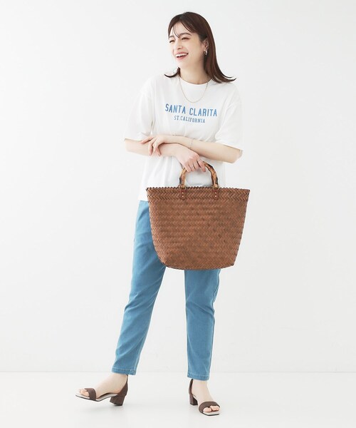 SHOO・LA・RUE（シューラルー）の「雑材風メッシュトートバッグ（トートバッグ・レディース・ダークブラウン/ブラック・00）」の11枚目の写真