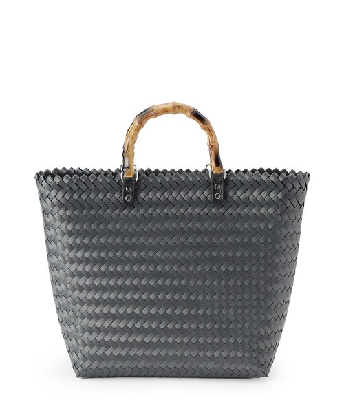 SHOO・LA・RUE（シューラルー）の「雑材風メッシュトートバッグ（トートバッグ・レディース・ダークブラウン/ブラック・00）」の9枚目の写真