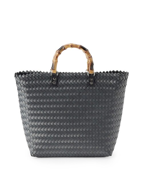 SHOO・LA・RUE（シューラルー）の「雑材風メッシュトートバッグ（トートバッグ・レディース・ダークブラウン/ブラック・00）」の3枚目の写真