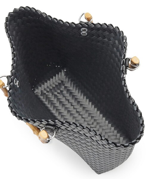 SHOO・LA・RUE（シューラルー）の「雑材風メッシュトートバッグ（トートバッグ・レディース・ダークブラウン/ブラック・00）」の6枚目の写真