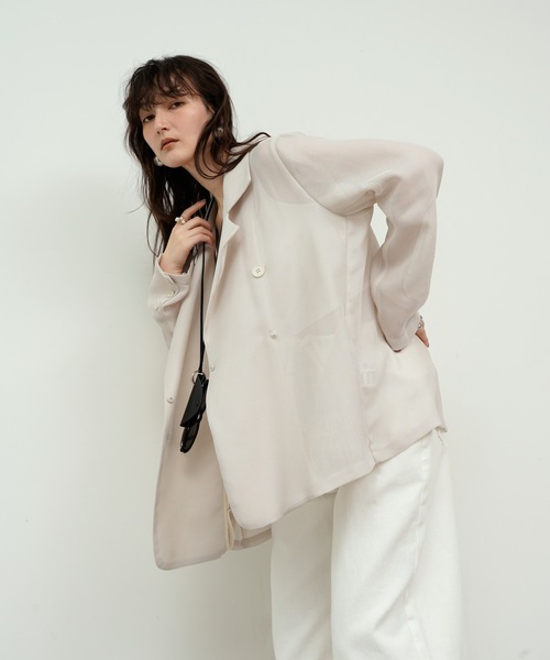 セール】Sheer Mesh-mannish jacket / シアーメッシュマニッシュ