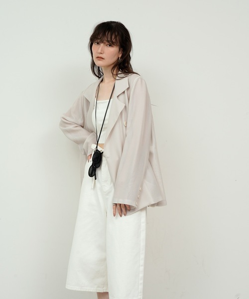 セール】Sheer Mesh-mannish jacket / シアーメッシュマニッシュ