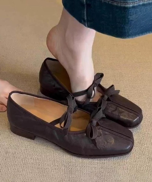 mebole(メボレ)の「スクエアトゥribbonパンプス(パンプス・レディース・ブラウン/ブラック・LARGE/MEDIUM/SMALL)」の15枚目の写真