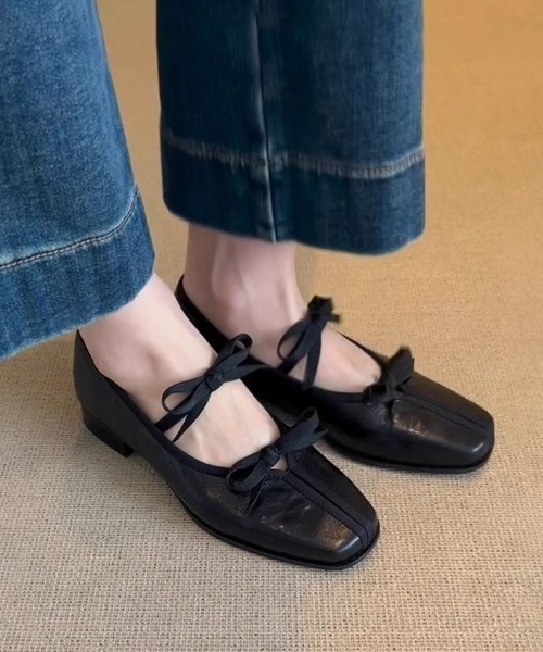 mebole(メボレ)の「スクエアトゥribbonパンプス(パンプス・レディース・ブラウン/ブラック・LARGE/MEDIUM/SMALL)」の6枚目の写真