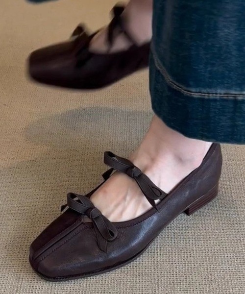 mebole(メボレ)の「スクエアトゥribbonパンプス(パンプス・レディース・ブラウン/ブラック・LARGE/MEDIUM/SMALL)」の16枚目の写真