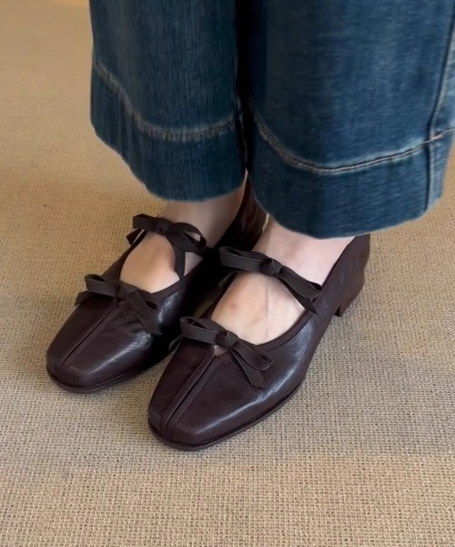 mebole(メボレ)の「スクエアトゥribbonパンプス(パンプス・レディース・ブラウン/ブラック・LARGE/MEDIUM/SMALL)」の14枚目の写真
