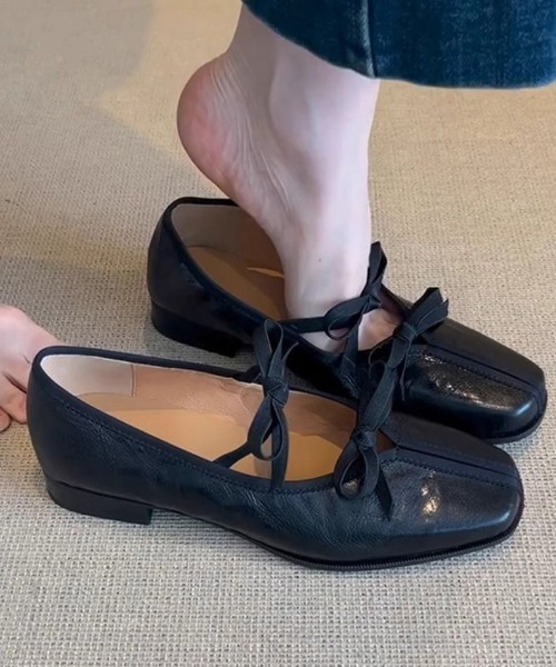 mebole(メボレ)の「スクエアトゥribbonパンプス(パンプス・レディース・ブラウン/ブラック・LARGE/MEDIUM/SMALL)」の7枚目の写真