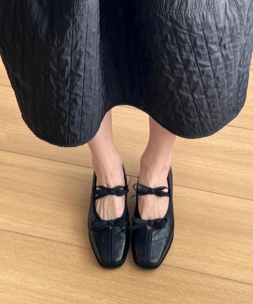 mebole(メボレ)の「スクエアトゥribbonパンプス(パンプス・レディース・ブラウン/ブラック・LARGE/MEDIUM/SMALL)」の8枚目の写真
