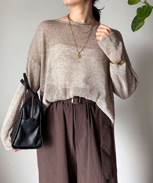 リヴドロワ　メランジルーズニット メランジルーズニット（ニット/セーター）｜RIVE DROITE