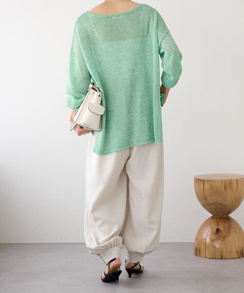 RIVE DROITE（リヴドロワ）の「【新色追加】メランジルーズニット（ニット/セーター・レディース・ブラック/サックスブルー/モカ/グレー/ライトグレー/グリーン/ベージュ・FREE）」の13枚目の写真