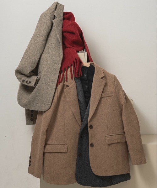 lawgy（ラウジー）の「tweed like mix tailored jacket / ツイード