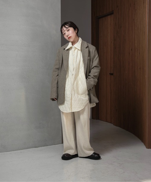 lawgy（ラウジー）の「tweed like mix tailored jacket / ツイード