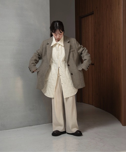 lawgy（ラウジー）の「tweed like mix tailored jacket / ツイード