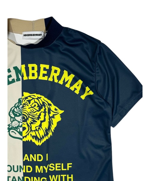 DECEMBERMAY(ディセンバーメイ)の「Lovers tiger bicolor mock neck shirt(Tシャツ/カットソー・レディース・ネイビー/ブルー/ブラック×ホワイト・MEDIUM/SMALL)」の6枚目の写真