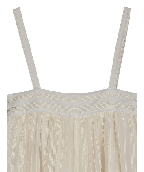 Ameri（アメリ）の「SHEER STRIPE SUSPENDER PANTS（サロペット