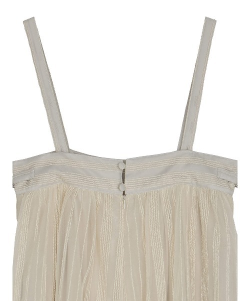 Ameri（アメリ）の「SHEER STRIPE SUSPENDER PANTS（サロペット