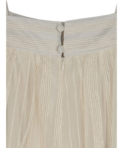 サロペット・オーバーオール・オールインワン AMERI SHEER STRIPE SUSPENDER PANTS Ameri（アメリ）の「SHEER STRIPE SUSPENDER PANTS（サロペット