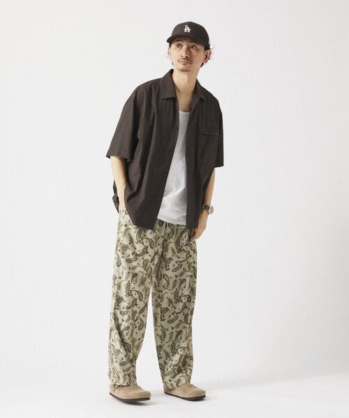 JOURNAL STANDARD relume(ジャーナルスタンダード レリューム)の「ホールパターンプリント ワイドイージーパンツ(その他パンツ・メンズ・ネイビー/ベージュ系その他/ボルドー/ブラック/グレー・MEDIUM/LARGE)」の10枚目の写真