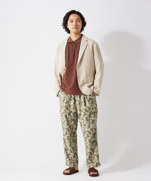 JOURNAL STANDARD relume(ジャーナルスタンダード レリューム)の「ホールパターンプリント ワイドイージーパンツ(その他パンツ・メンズ・ネイビー/ベージュ系その他/ボルドー/ブラック/グレー・MEDIUM/LARGE)」の11枚目の写真