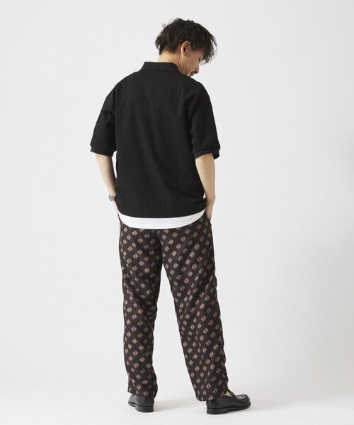 JOURNAL STANDARD relume(ジャーナルスタンダード レリューム)の「ホールパターンプリント ワイドイージーパンツ(その他パンツ・メンズ・ネイビー/ベージュ系その他/ボルドー/ブラック/グレー・MEDIUM/LARGE)」の16枚目の写真