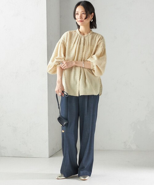 シップス（SHIPS）/〈手洗い可能〉デニムライク 2タック ワイド パンツ セール】〈手洗い可能〉デニムライク 2タック ワイド パンツ（その他