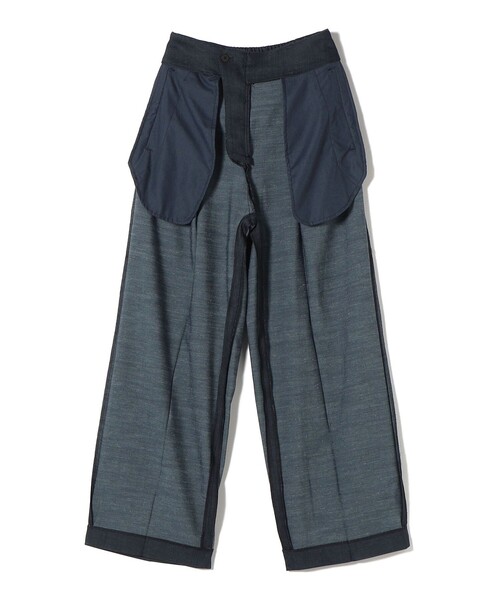 セール】〈手洗い可能〉デニムライク 2タック ワイド パンツ（その他