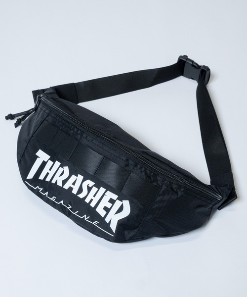 THRASHER（スラッシャー）の「【Y】〔THRASHER/スラッシャー〕キーフック付き ワンポイントロゴ ウエストバック（ボディバッグ/ウエストポーチ・メンズ・ホワイト/ダークグリーン/ブラック・FREE）」の12枚目の写真