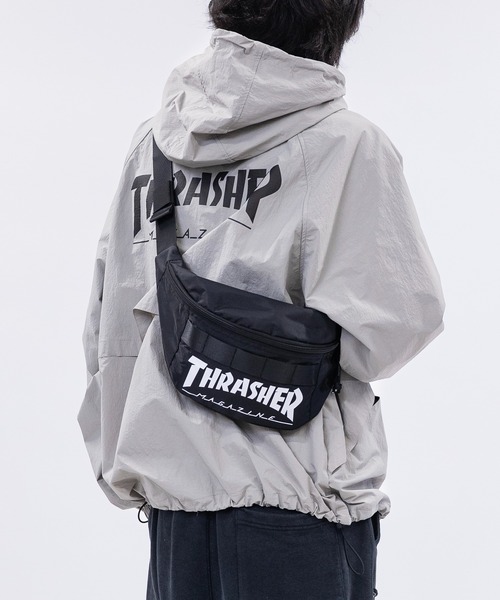 THRASHER（スラッシャー）の「【Y】〔THRASHER/スラッシャー〕キーフック付き ワンポイントロゴ ウエストバック（ボディバッグ/ウエストポーチ・メンズ・ホワイト/ダークグリーン/ブラック・FREE）」の16枚目の写真