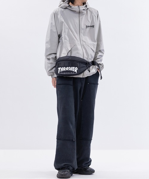 THRASHER（スラッシャー）の「【Y】〔THRASHER/スラッシャー〕キーフック付き ワンポイントロゴ ウエストバック（ボディバッグ/ウエストポーチ・メンズ・ホワイト/ダークグリーン/ブラック・FREE）」の17枚目の写真